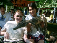 Alligator adventure in South America